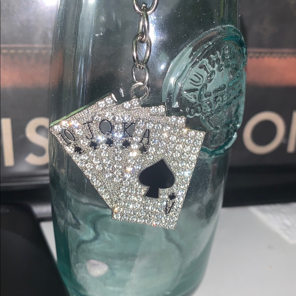 Crystal Playing Card purse/bag charm keychain - Picture 5 of 6